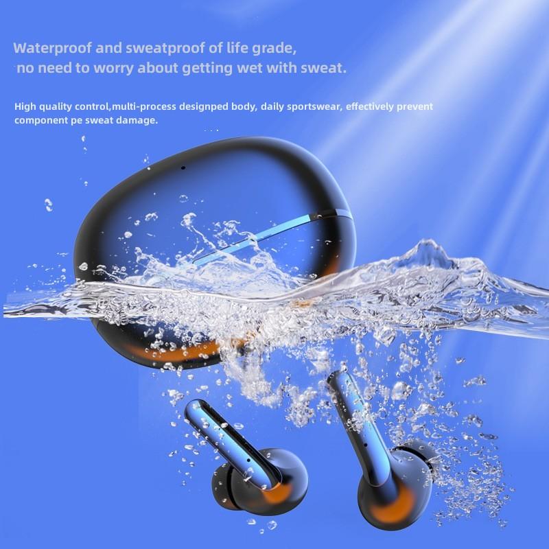 Bluetooth dual-feed noise reduction earbuds, portable electronic audio in-ear headphones, Ipx6 waterproof and sweatproof sports wireless headset gift