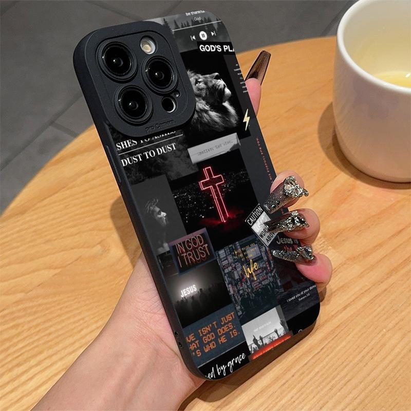 Cross Pattern Phone Case, Anti-drop Cellphone Protective Case, Total Protective Shockproof Mobile Phone Cover for iPhone