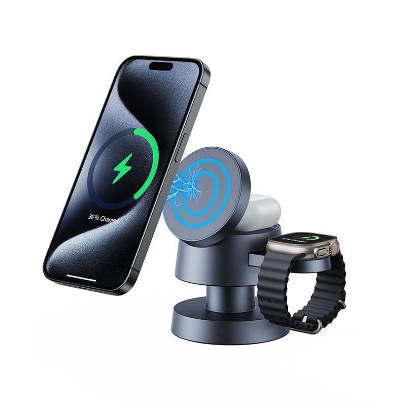 4 in 1 15W Magnetic Wireless Charger, Multifunctional Magnetic Wireless Charger, Multipurpose Charging Station for iPhone 16 15 14 Series