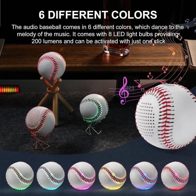 Baseball Glow in The Dark Baseball with Built-in Speaker, for Baseball Fans