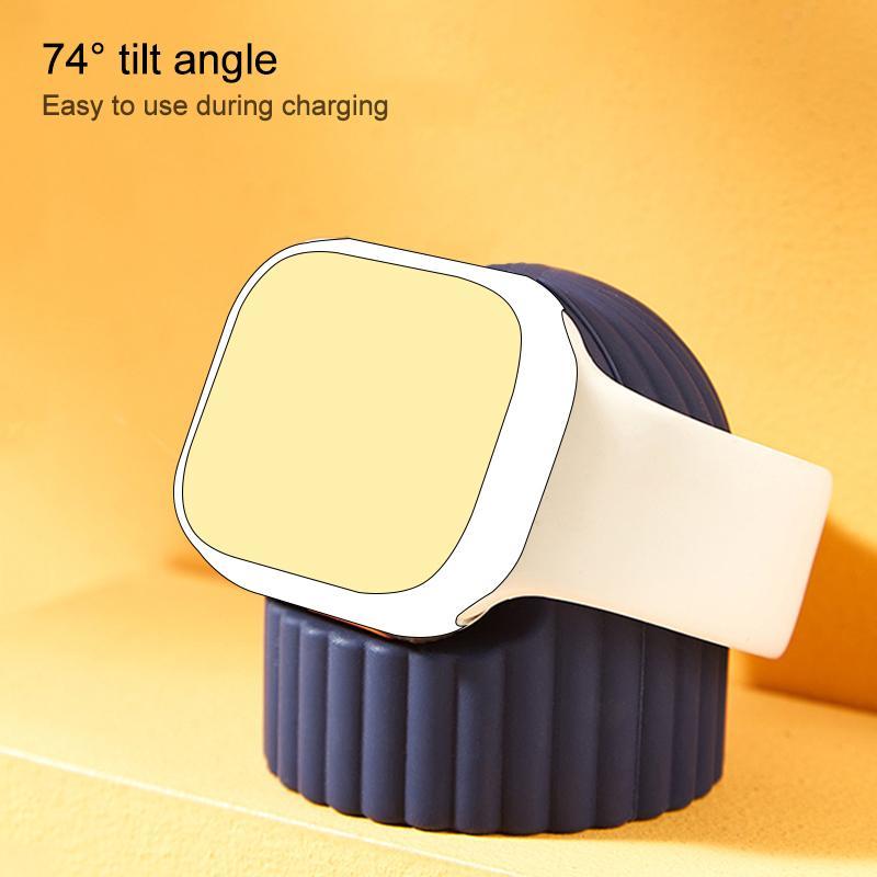 Solid Color Silicone Watch Charger Stand, Charging Station Holder for iWatch 49mm 46mm 45mm 44mm 42mm 41mm 40mm 38mm, Smart Watch Bracket Accessories