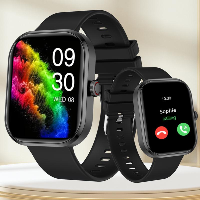 Smart watch, wireless calls dialing, multiple APP reminders, suitable for men and women, sports watch, compatible with iPhone Android