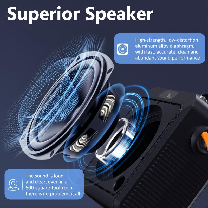 JYX T19-T Karaoke Speaker With 2 Microphones, Karaoke Machine For Adult, Home Wireless Speaker Karaoke System With RGB Light, Live Streaming Function Summer Wireless Karaoke Speaker With Wireless Microphone