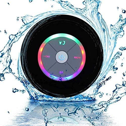 Waterproof Bluetooth Wireless Speaker, Electronics Gifts for Girls Boys Men Women Kids, 5W Mini Portable Speaker with Suction Cup and Mic for Bathroom Mini Bluetooth Waterproof Shower Speaker Audio Smartphone