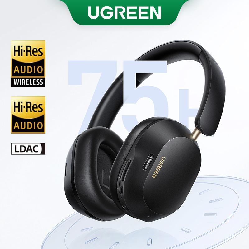 UGREEN Wireless Bluetooth 5.4 Headphone, Hi-Res Certified Noise Cancellation Headset with 3D Spatial Audio, 75 Hours Long Battery Life, Foldable Headphone for iPhone 16, Computer Gaming Electronic Earbud airpod max