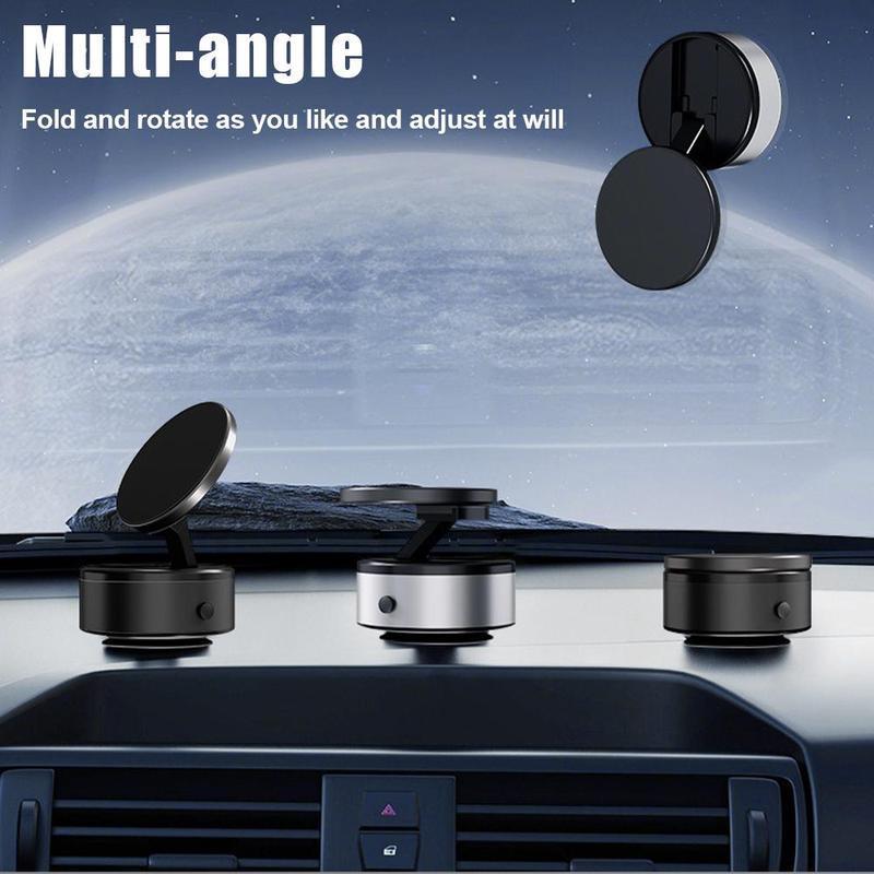 360° Rotatable Magnetic Car Phone Holder, Multifunctional Navigation Bracket for iPhone & Android, Vacuum Suction Cup Car Phone Holder for Kitchen, Office