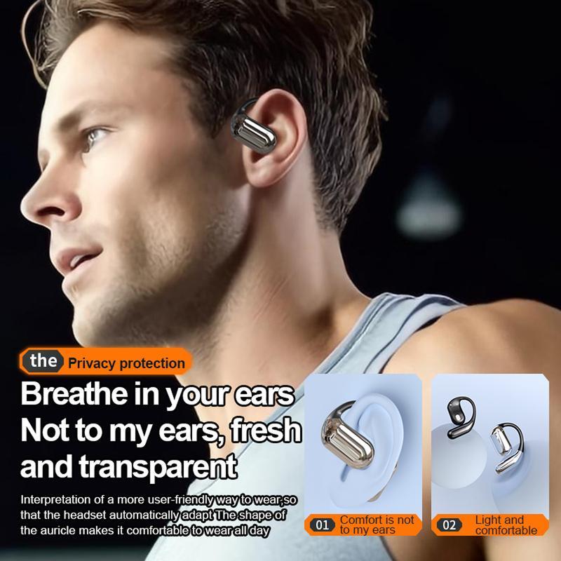 Wireless Earbuds Bluetooth Headphones 78hrs Play Back Sport Earphones with LED Display Over-Ear Buds with Earhooks Case Built-in Mic Headset for Workout Black