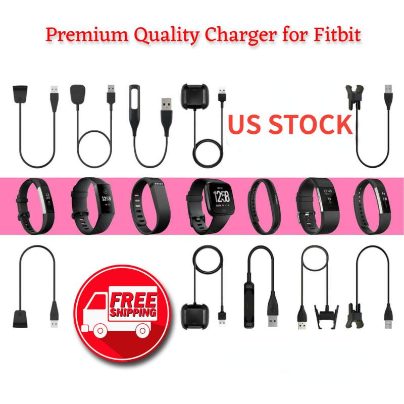 FitBit Charger USB Charging Cable Versa Charge 2 3 4 5 Sense Blaze Alta Inspire