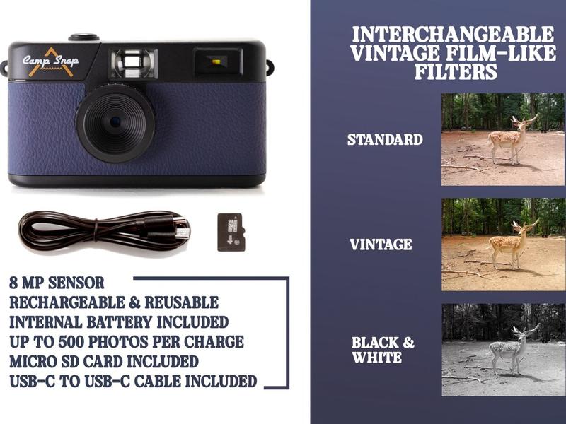 Screen-Free Digital Camera - Midnight Blue Rechargeable