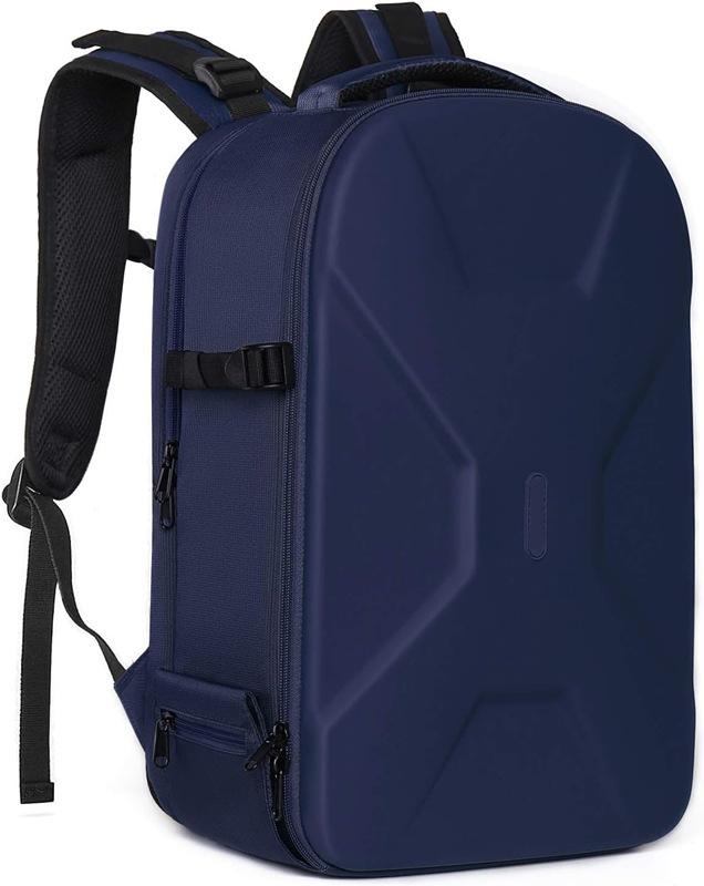 Artistic Geometric Hardshell Camera Backpack with Tripod Holder and Laptop Compartment for Canon Sony Nikon