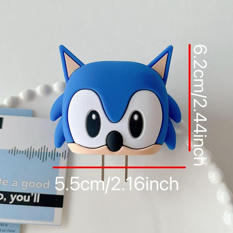 Cartoon Sonic Design Charging Cable Protector, Cute Creative Anti-breakage Charging Cable Protective Cover, Phone Accessories for iPhone & Android