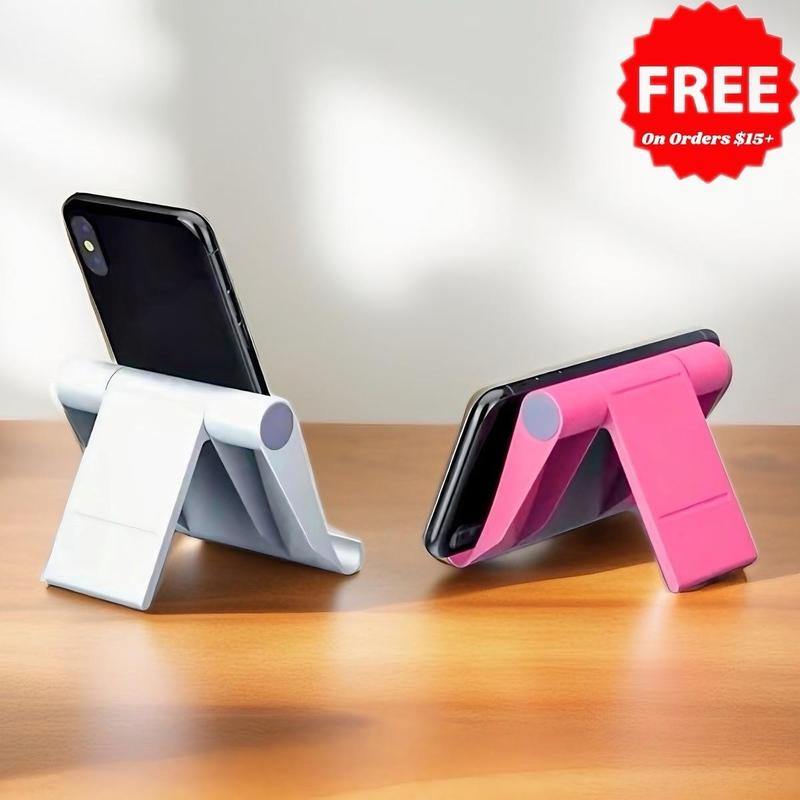 Durable Folding Cellphone Stand | 270° Adjustable Viewing Angle, Silicone Pad Base - Smartphone, Foldable