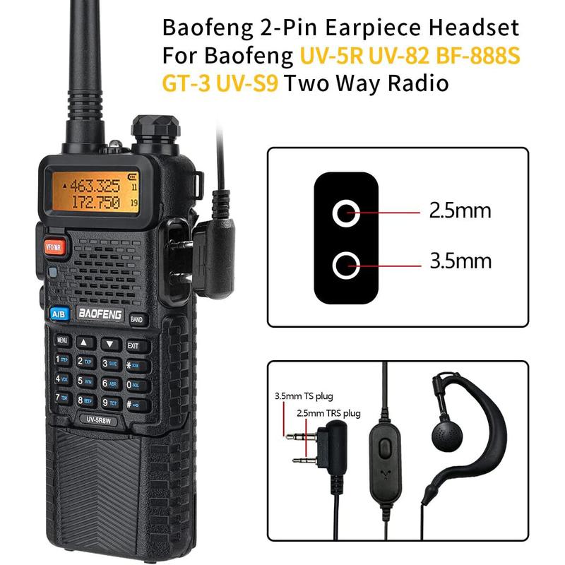 BaoFeng UV-5R 8W Tri-Power Walkie Talkie Long Range High Power Dual Band 128 CH Portable Handheld Ham Two Way Radio with 771 Soft Antenna