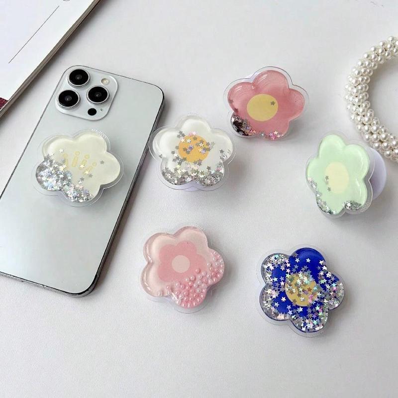 Flower Design Phone Holder, Cute Decorative Phone Stand, Adjustable Tablet & Phone Holder, Phone Accessories for Women & Girls