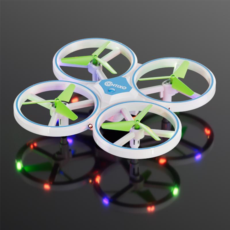 Contixo Dragonfly Mini Drone for Kids, Auto Takeoff, Altitude Hold, 360° Stunts, LED Lights, 16-Min Flight Cameras Colorful