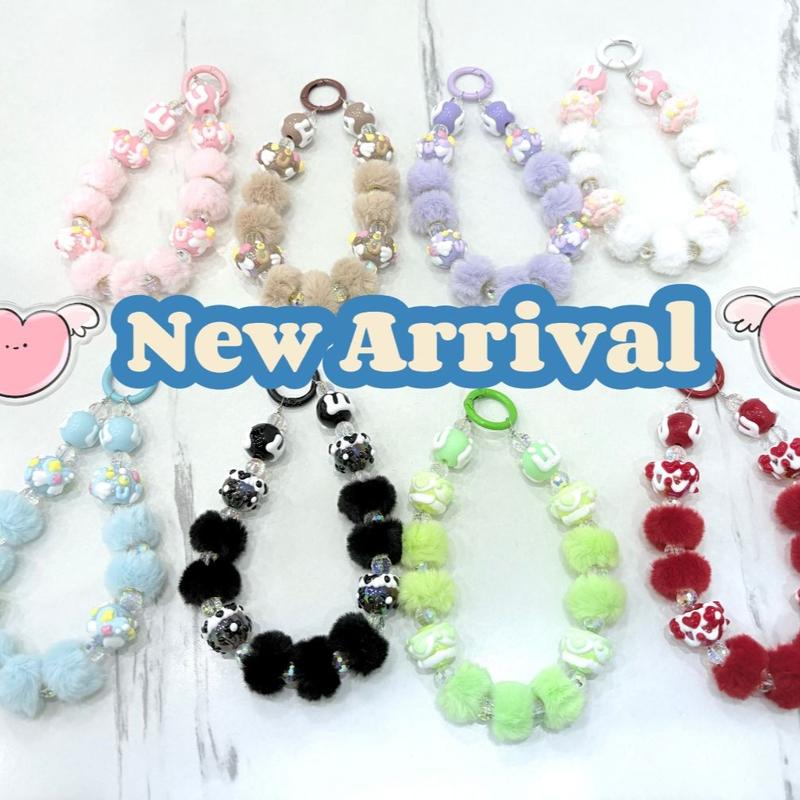 [New Arrival] Fluffy Candy Bracelet,Cuddle Candy Charm,Sweet Fluffy Phone Chain---z