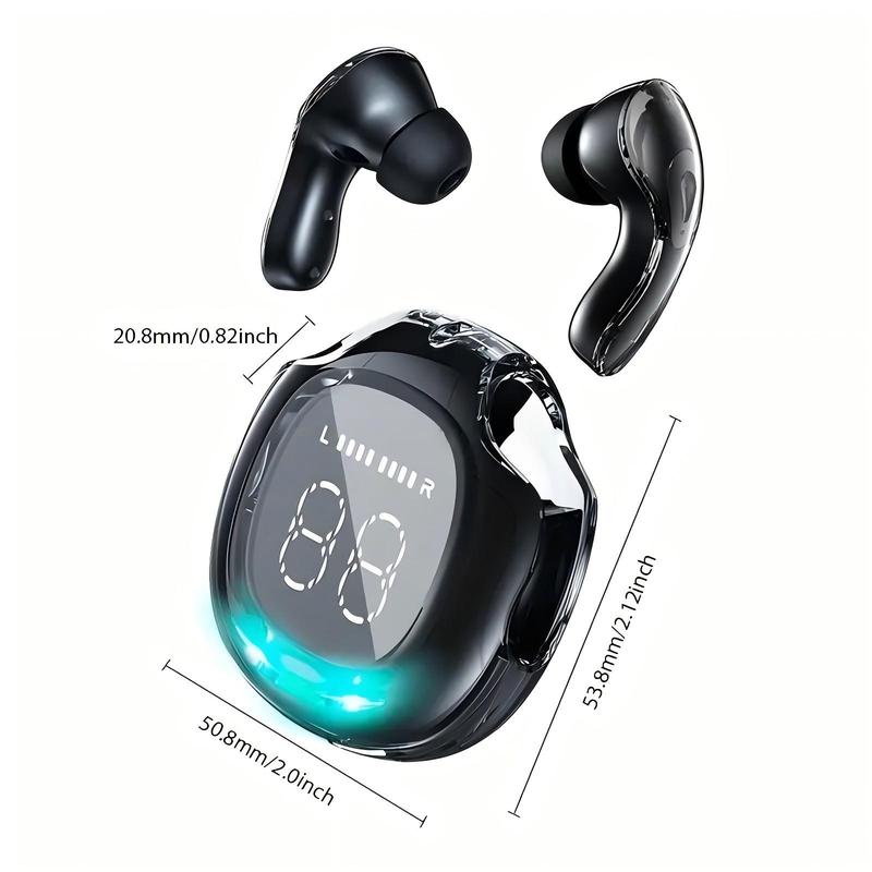 In-ear Design Wireless Earphone, HD Stereo Sound Wireless Earbuds with Digital Display Charging Case, Wireless Gaming Headphones for Running