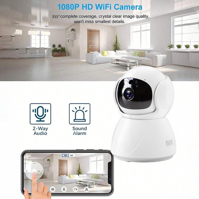 WJG Wireless Security Camera, 2.4G Network System Smart WiFi Indoor Panoramic Monitoring Camera, Home Security Video Surveillance Network Camera System