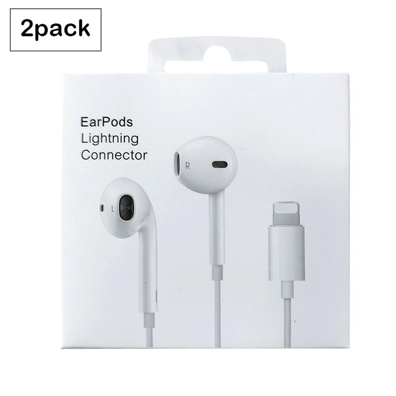 2 Pack Lightning Headphones for iPhone, Wired Earbuds in-Ear Earphones Lightning Connector Compatible with iPhone 14 13 12 11 Pro Max XR 8 7