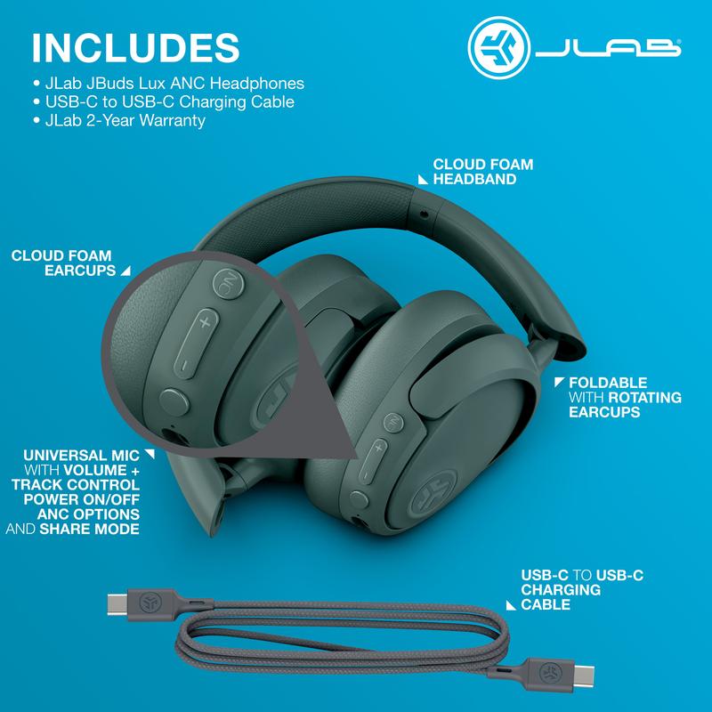 JLab JBuds Lux & Mini Sage Gift Set, Perfect Holiday Gift, Earbuds + Headphones,