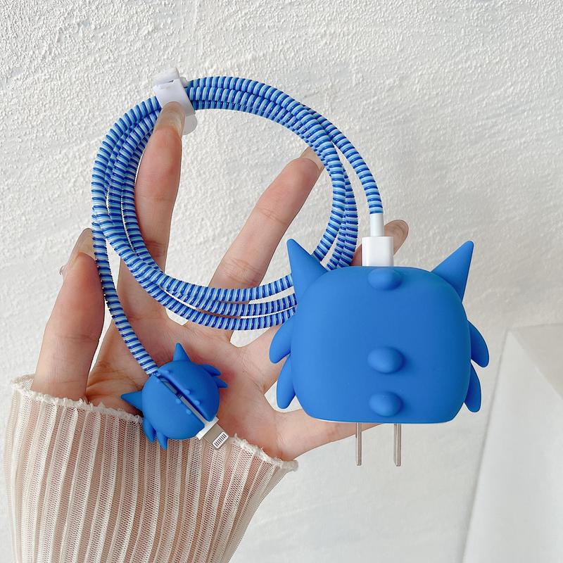 Cartoon Sonic Design Charging Cable Protector, Cute Creative Anti-breakage Charging Cable Protective Cover, Phone Accessories for iPhone & Android