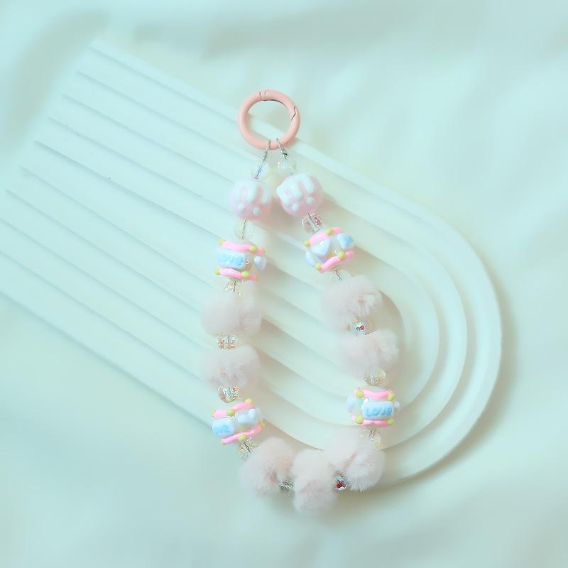 [New Arrival] Fluffy Candy Bracelet,Cuddle Candy Charm,Sweet Fluffy Phone Chain---z