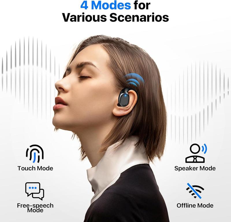 TLXT Language Translator Earbuds: 3in1 Translator Earphones for 144 Languages & Accents & 8 Offline Translation Packs OWS