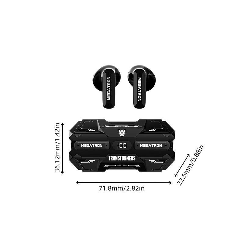 Transformers TF-T51 Wireless Earphone, In-ear Design Earphones with Power Display Charging Case, Bluetooth-compatible Earbuds for Sports Gaming