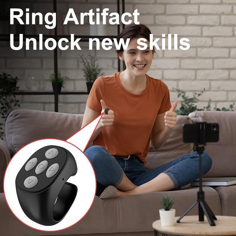 Wireless remote control ring, mobile phone selfie video controller, various APP automatic page turning, mobile phone remote control, selfie accessories