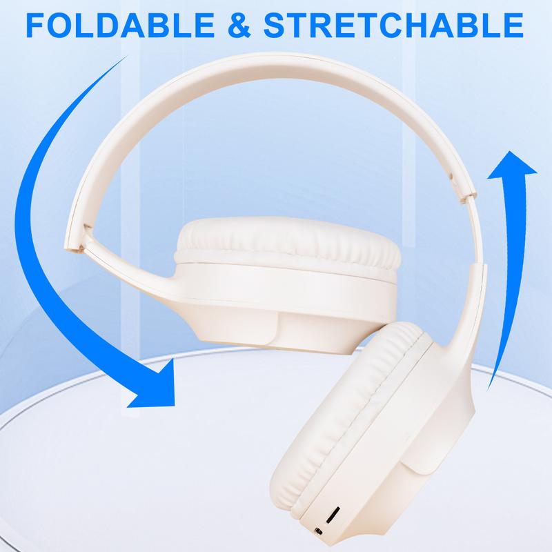 Kids Bluetooth Headphones, Kids Headphones Wireless with LED Light Up, Built-in Mic, Over-Ear Bluetooth 5.3 Headphones for School Travel iPad Tablet for 6-18 Years Boy Girl