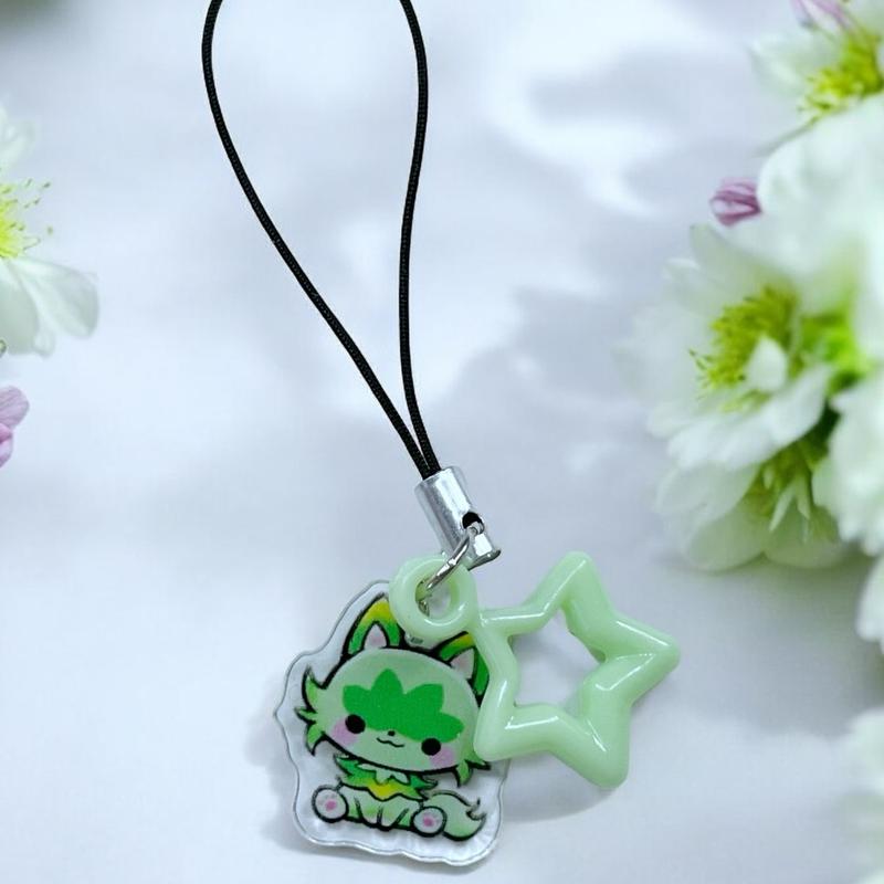 Pokemon Grass Type Phone Charm - Anime Accessories