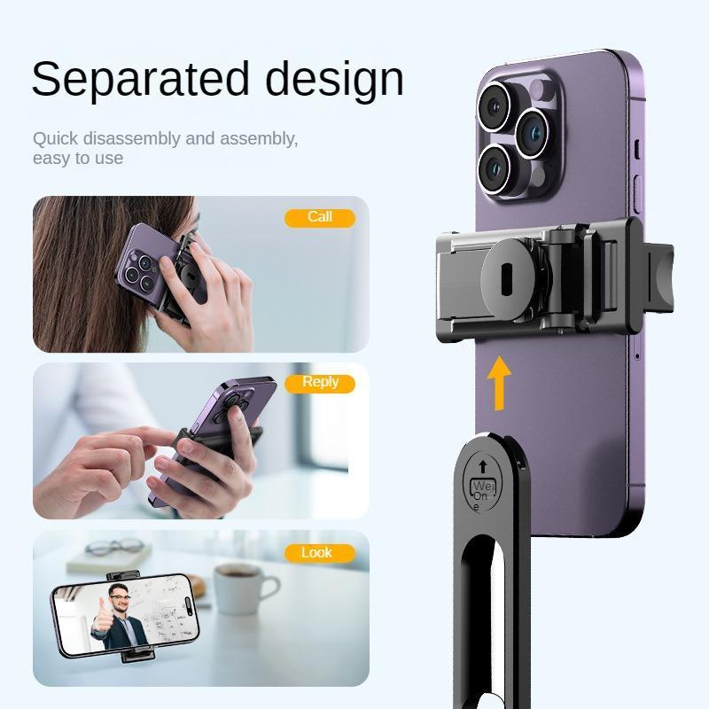 Selfie Stick Tripod with Light, Separate Design Selfie Stick Tripod, Multifunctional Selfie Stick Tripod for Live Broadcast, Vlogging, Photography