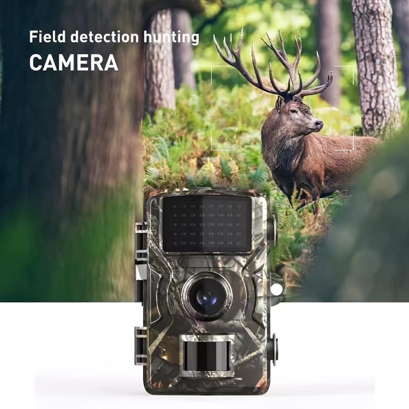 Upgraded Hunting Camera With 2 Inch Screen, HD Wildlife Trailing Camera, Night Vision PIR 393.7 Inch, 0.8 Second Trigger Motion Activation, Suitable For Outdoor Wildlife Surveillance Camouflage