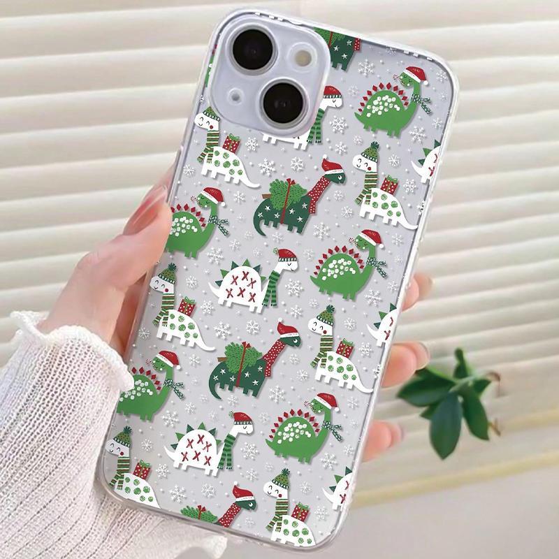 Cute Dinosaur Pattern Phone Case, Anti-drop Cellphone Protective Case, Shockproof Mobile Phone Cover for iPhone