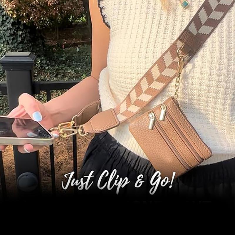 Phone Strap Crossbody With Zipper Wallet Pouch,Clip and Go Strap For Phone with Wallet,Outdoor Anti-lost Phone Lanyard,Adjustable Crossbody Bag Phone Strap With Shoulder Strap,Shoulder or Wrist Phone Lanyard