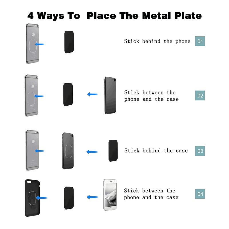 Ultra-thin Phone Magnet Plate, Mobile Phone Magnetic Plate for Phone Case and Magnetic Mount, Phone Accessories