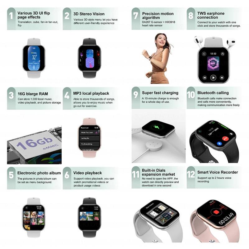 New Original For Apple Watch 10 Series Smart Watch Men NFC Always Display Body Temperature BT Call Waterproof Women Smart Watch Bluetooth Charging