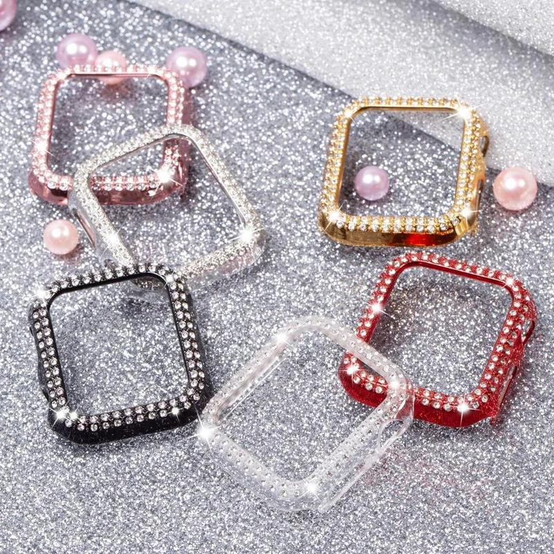 Rhinestone Decor Watch Case, 1 Count Fashionable Watch Protector Cover, Watch Accessories Compatible with Apple Watch Series X 9 8 7 6 5 4 SE