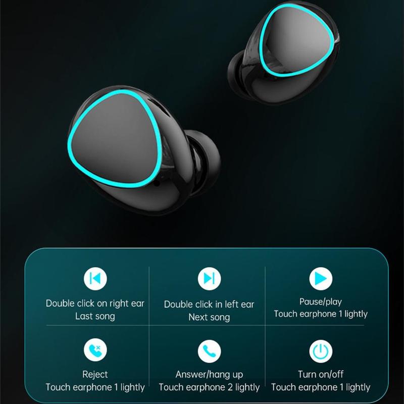 Couple Models In-ear Headset, Two-person Wireless Bluetooth-compatible Earphone With Digital Display, Suitable For Couple & Friend Listening To Music, Playing Games