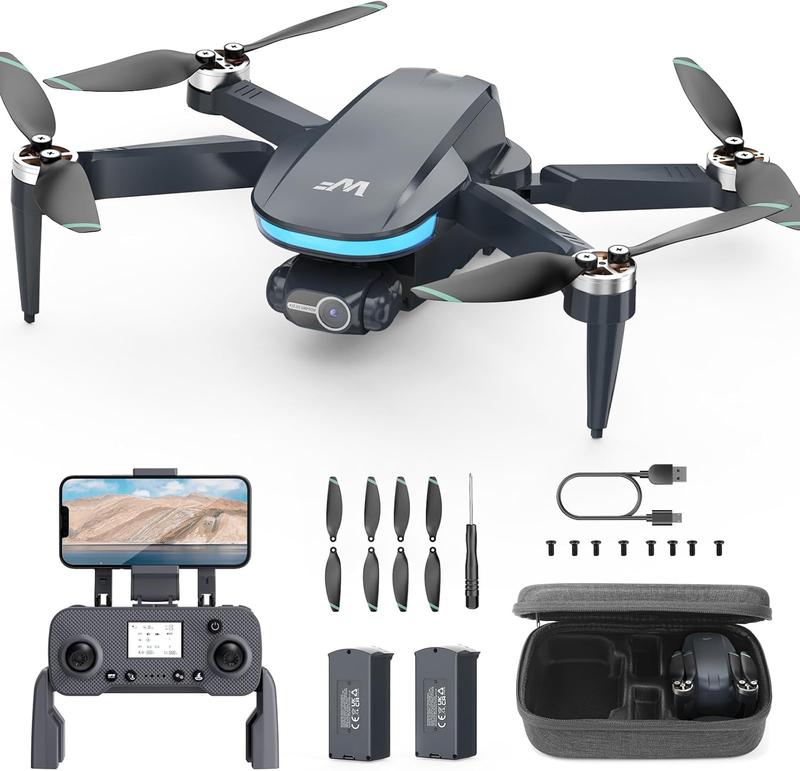 Drones with Camera 4k, 2-Axis Gimbals GPS Drone with EIS WeFone WF40 FPV RC Foldable Quadcopter for Beginners, Auto Return, Brushless Motor, 5G Transmission, 44min Flight Time, 2 Batteries