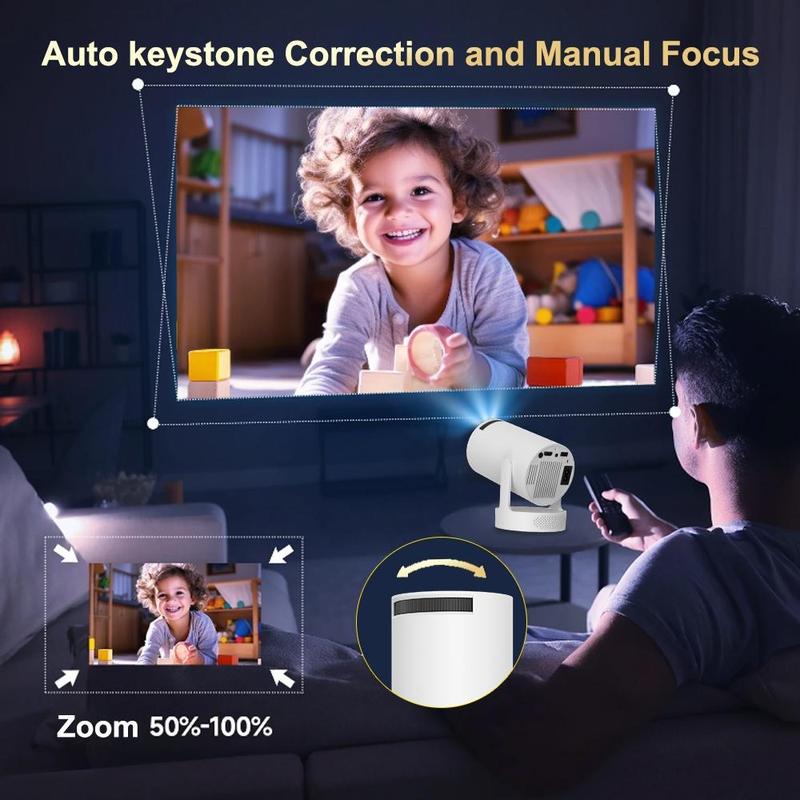 HY300 Pro HIFI Speaker Projector Android 11 Dual Wifi6 280ANSI Allwinner H713 BT5.0 1280*720P 4K Upgrade Film Sound Projector Audio