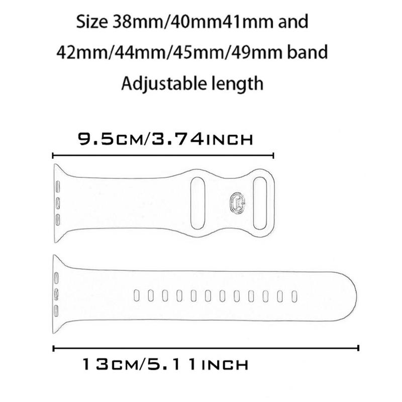 Rhinestone Decorated Silicone Watch Band, Fashionable Watch Band for Women, Smart Watch Accessories Compatible with Apple Watch (Band Only)