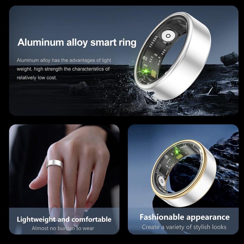 SIMSONLAB Smart Ring with Charging Compartment, 1 Count Fashionable Wearable Device, Waterproof Fitness Tracker, Remote Control for Photo, Low Power Consumption and Long Life