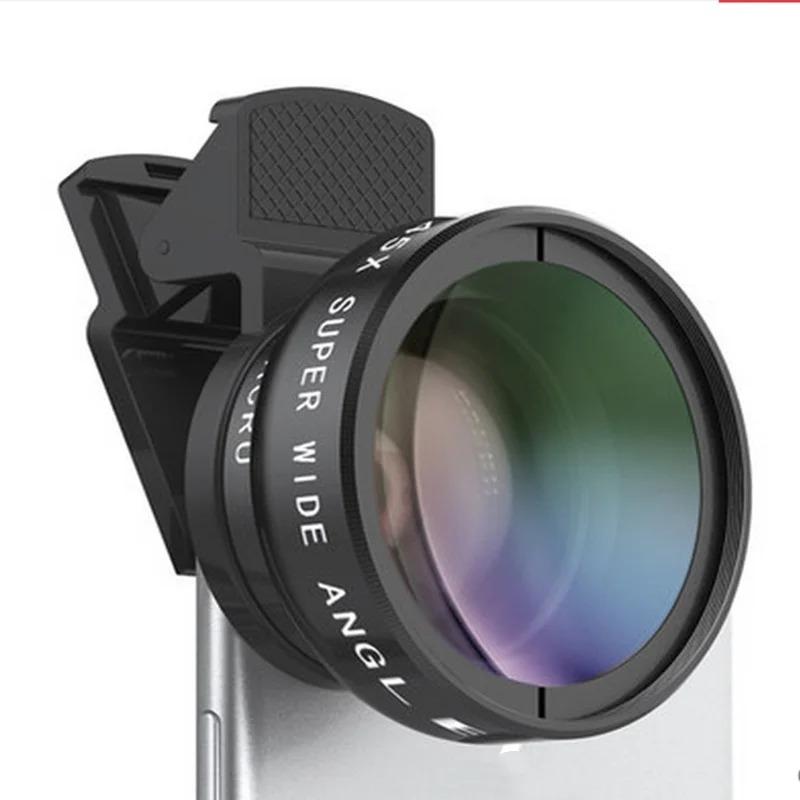 0.45x Ultra Wide Angle Macro Lens for Mobile Phone DSLR External Camera Special Effects for Mobile Phone Lens