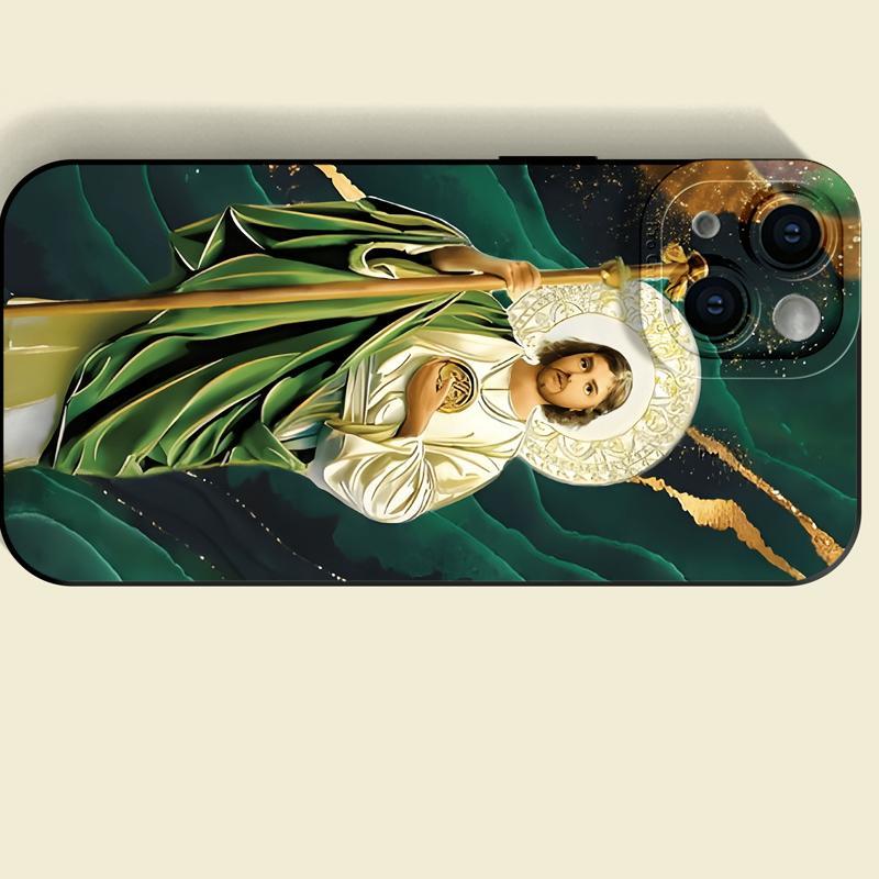 Religious Art TPU Phone Case, 1 Count Anti-drop Shockproof Phone Protective Cover, Phone Accessory Compatible with iPhone 11 12 13 14 15 16 Series