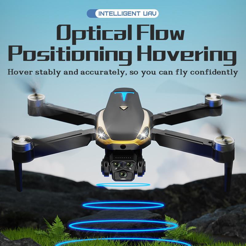 2024 M8-PRO Brushless Motor Drone with 2 Battreys, FPV Live Video Quadcopter with HD Camera, Intelligent obstacle avoidance, Optical flow positioning accurate hover shooting, 360-degree rolling, RC Drone toys adapt as Christmas Birthday Halloween Gifts