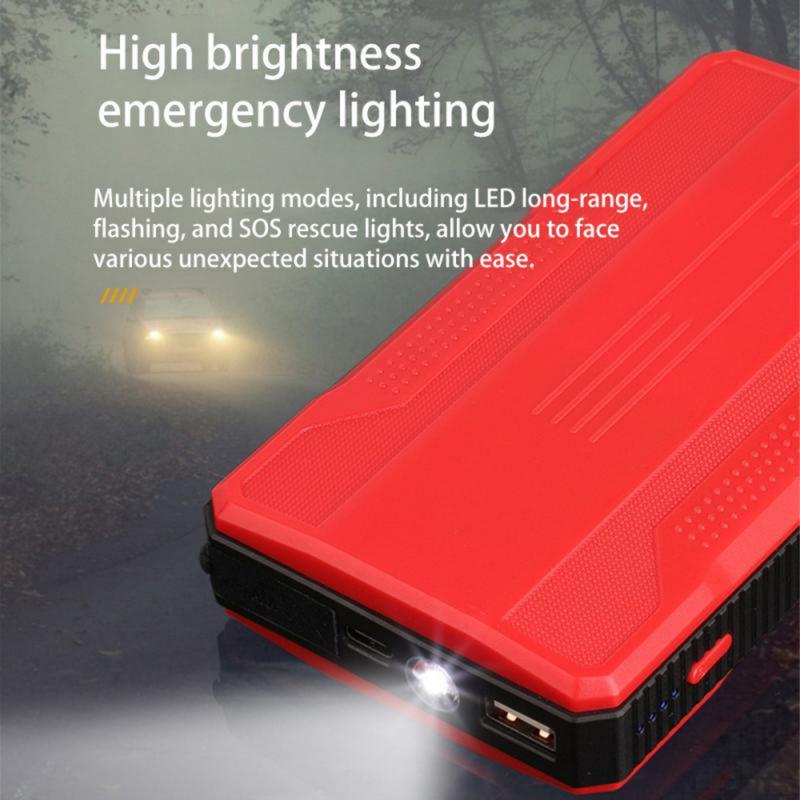 Compact Automotive Starter with SOS Lighting, 6000mAh Battery Pack, and Protection for Gasoline Cars and Motorcycles peak jump