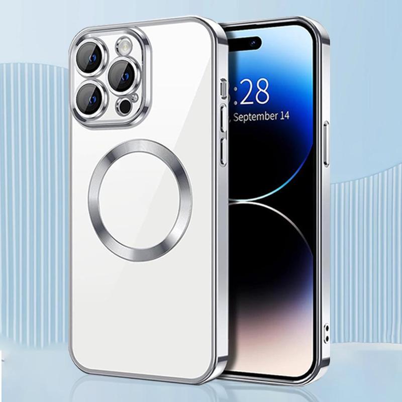 Magnetic Phone Case, 1 Count Anti-fall Mobile Phone Protective Cover, Durable Phone Cases For iPhone X Series 8P 11 12 13 14 15 Pro Max Case iPhone 15 14 Plus Cases, Spring Season Gifts, Back to School