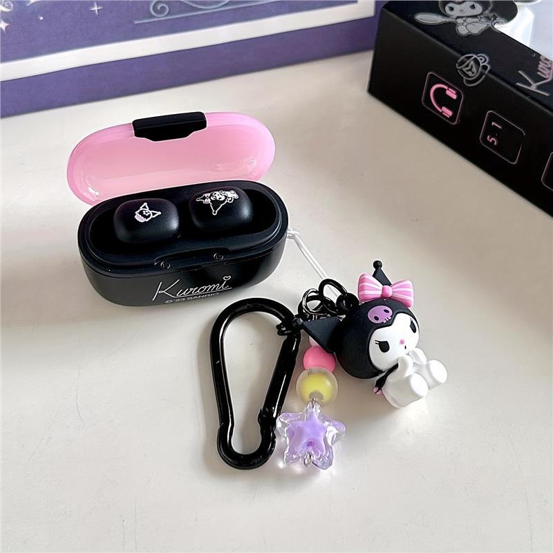 4 Styles Sanrio Hello Kitty Kuromi Melody Cinnamoroll Wireless Earphones - Unique Translucent Design, Easy Carrying, Smart Calls, Kawaii Patterned Earbuds - Perfect Cute Birthday or Christmas Gift for Girls