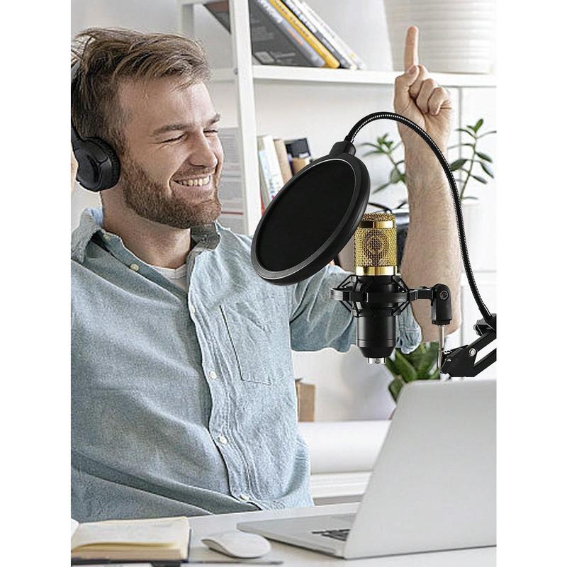 BM800 Condenser Microphone + F998 Sound Card Kit Is Suitable For Computer Recording, Game Voice Communication, High-Quality Sampling, Home Use